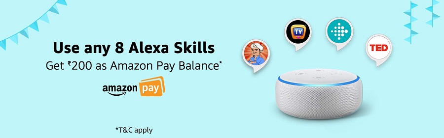 India Desire : Amazon Alexa Skill Cashback Offer: Get Rs 200 Pay Balance On Using Any 8 Alexa Skills